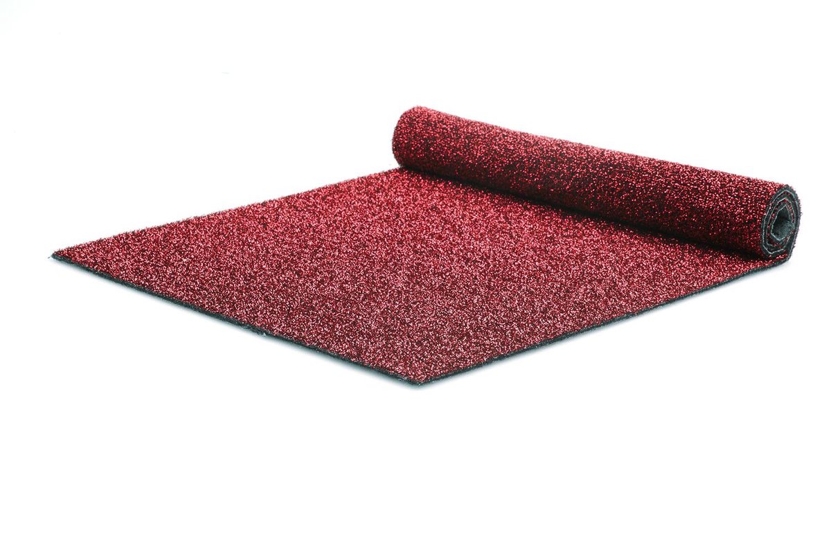 Glitterloper Rood 10 x 2 m