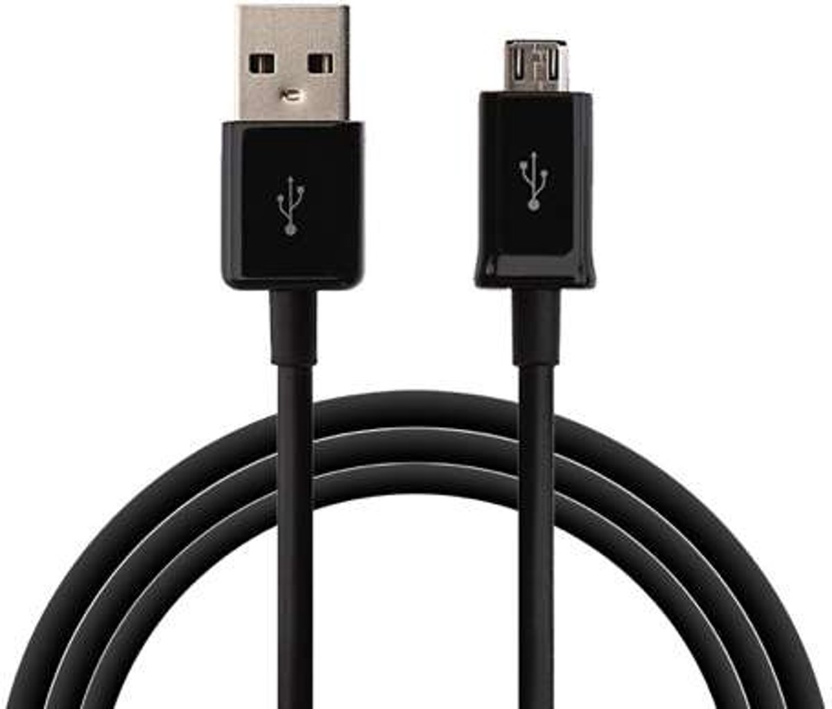 1 meter Micro USB 2.0 oplaad kabel universeel - zwart