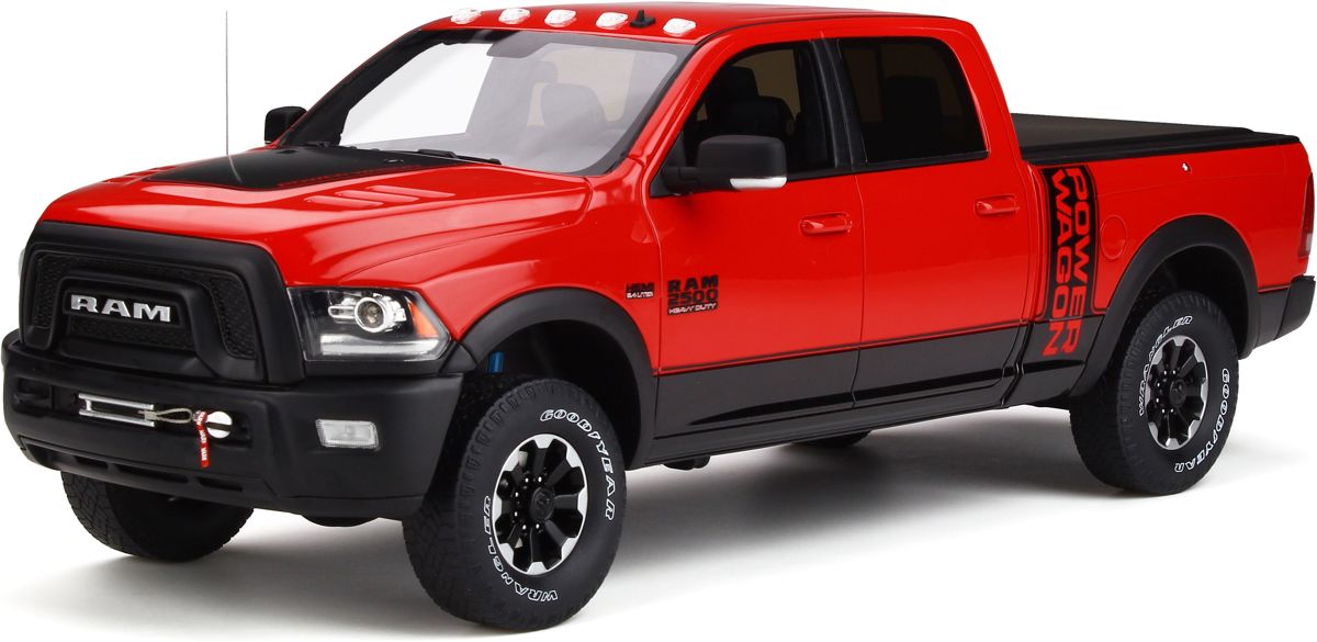 Dodge Ram 2500 Power Wagon - Flame Red - GT Spirit modelauto  1:18