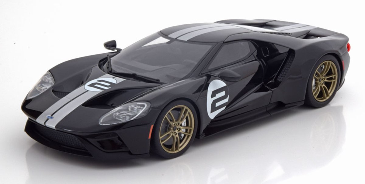 Ford GT No.2, Anniversary Edition 2016 Zwart 1-18 GT Spirit ( Made for USA ) Limited 1000 Pieces