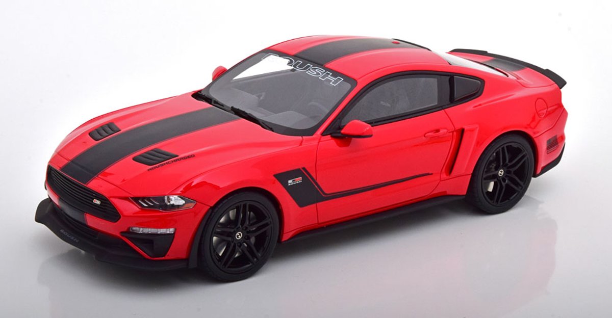 Ford Mustang Roush Stage 3 2019 Rood / Zwart 1-18 GT Spirit Limited 999 Pieces