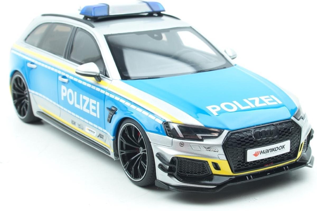 GT Spirit Audi RS4-R ABT Avant Polizei Blauw 1:18