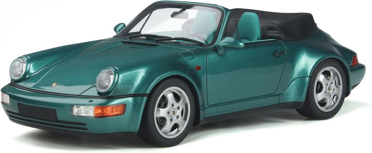 GT Spirit Porsche 911 (964) Turbo Look Cabrio Groen 1:18