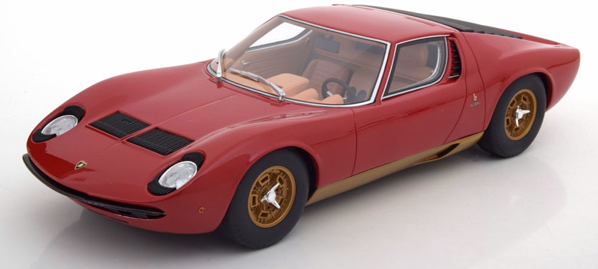 Lamborghini Miura P400S Rood 1-18 GT Spirit ( Made for Kyosho ) Limited 350 Pieces