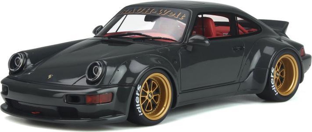 Porsche 911 (964) RWB Carrera RS Bodykit `Bourgogne` Donkergrijs 1:18 GT Spirit Limited 1300 Pieces