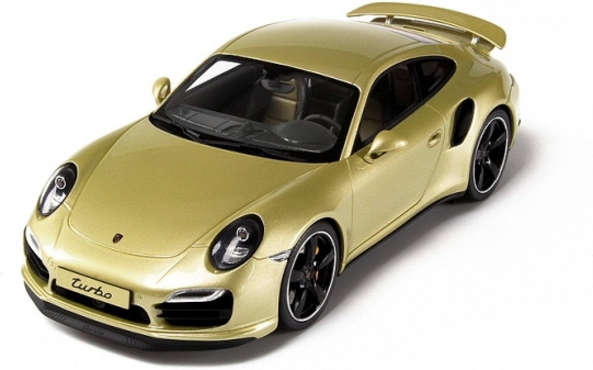 Porsche 911 Turbo Exclusive ( 991)Goud Metallic 1-18 GT Spirit Limited 991 Pieces