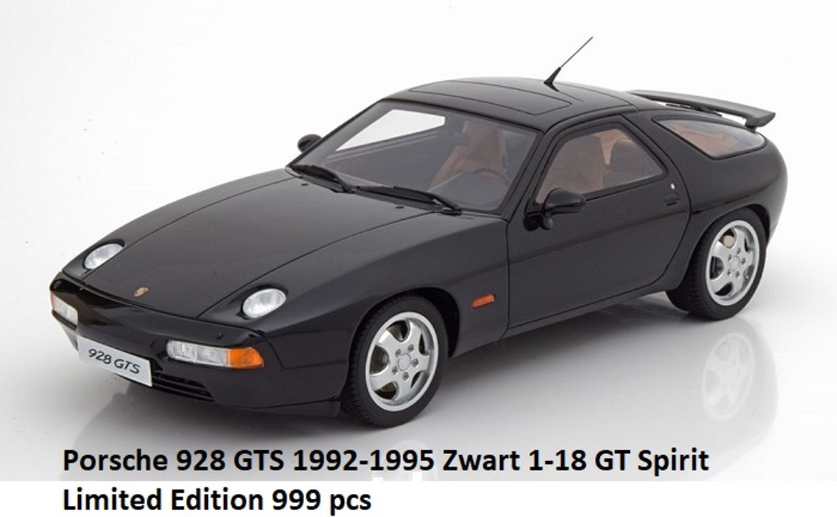 Porsche 928 GTS 1992-1995 Zwart 1-18 GT Spirit Limited Edition 999 pcs