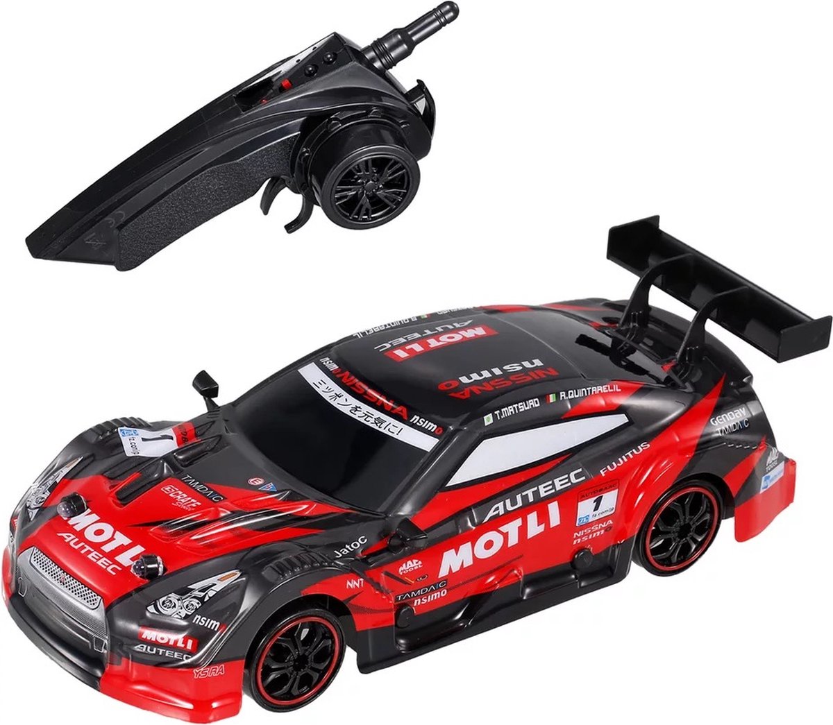 GTR RC Radiografisch Bestuurbare Auto - RC Auto - Schaal 1:16 - 40km/h - 4WD Drift Racing - 2.4 GHz - Bereik 100 meter - Bestuurbare Auto voor kinderen en volwassen