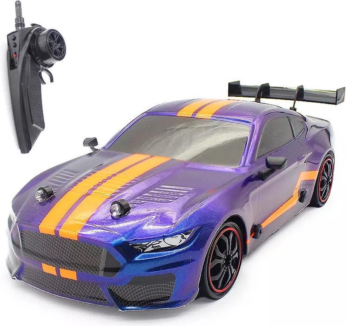 Mustang RC Radiografisch Bestuurbare Auto - RC Auto - Schaal 1:16 - 40km/h - 4WD Drift Racing - 2.4GHz - Bereik 100 meter - Bestuurbare Auto voor kinderen en volwassenen