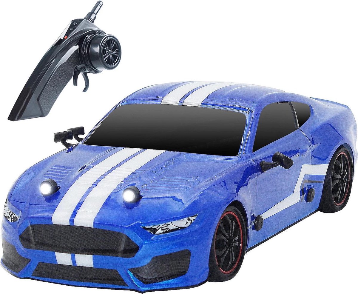 Mustang RC Radiografisch Bestuurbare Auto - RC Auto - Schaal 1:16 - 40km/h - 4WD Drift Racing - 2.4GHz - Bereik 100 meter - Bestuurbare Auto voor kinderen en volwassenen