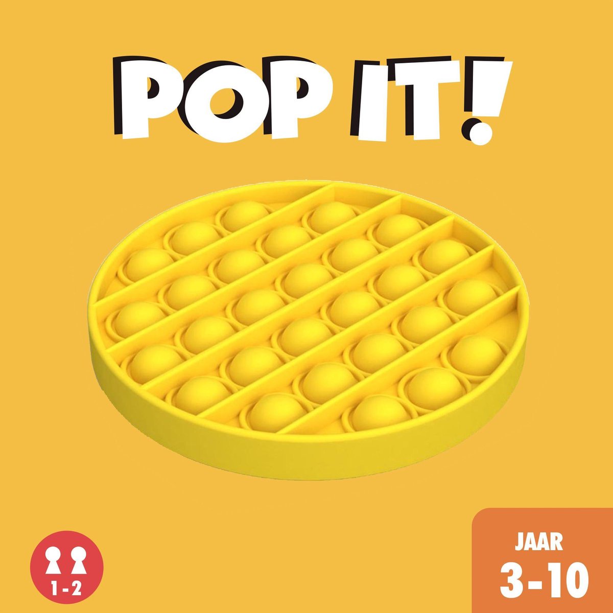 Gut® siliconen pop up fidget - Gele cirkel -   Toys
