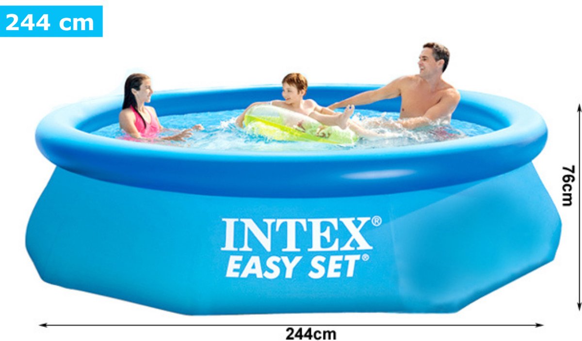 Intex® Zwembad 244cm - Opblaasbaar Bad - Opblaasbaar Zwembad - Rond