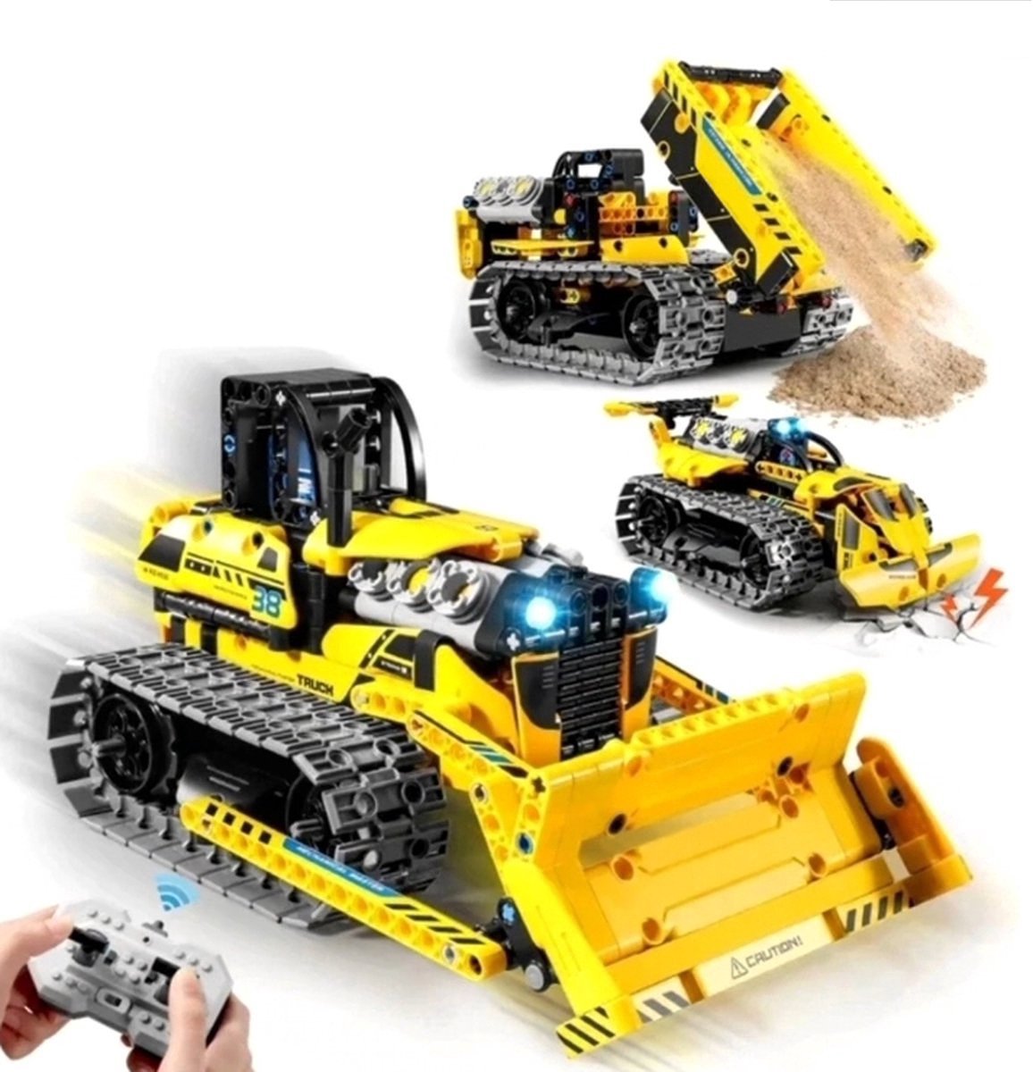  ® Bestuurbare Robot - 542 stuks - Techniek op afstand bestuurde robot voor kinderen, 3-in-1 RC bouwspeelgoed met app en afstandsbediening - speelgoed - dinosaurus - cadeaus voor jongens en meisjes - robot - spel - kinderen