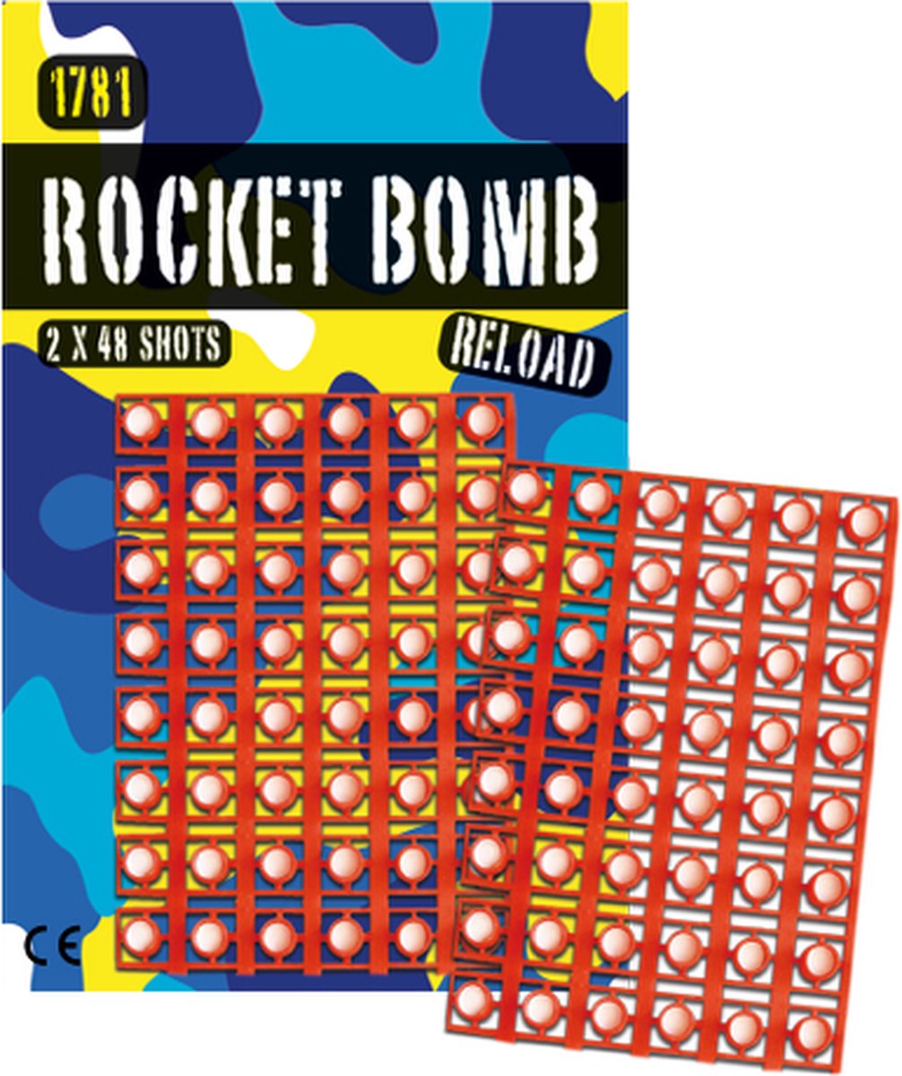 Rocket Bomb reload klappertjes navulling strips amorces voor klappertjes pijl 96 shots