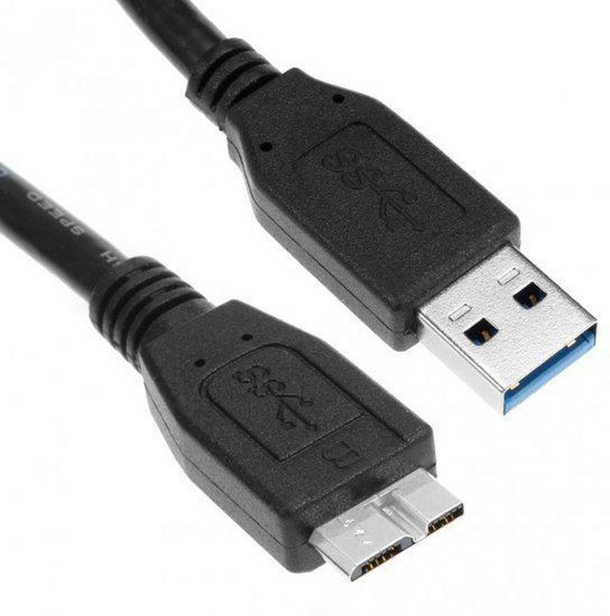 S5, Note 3, Note Pro micro USB 3.0 data kabel - 1 meter zwart