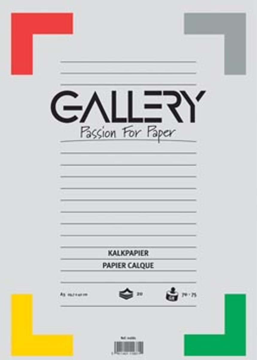 Gallery kalkpapier formaat 297 x 42 cm (A3) etui van 20 vel