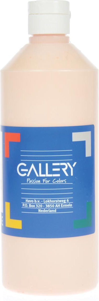 Gallery plakkaatverf, flacon van 500 ml, huidskleur 6 stuks