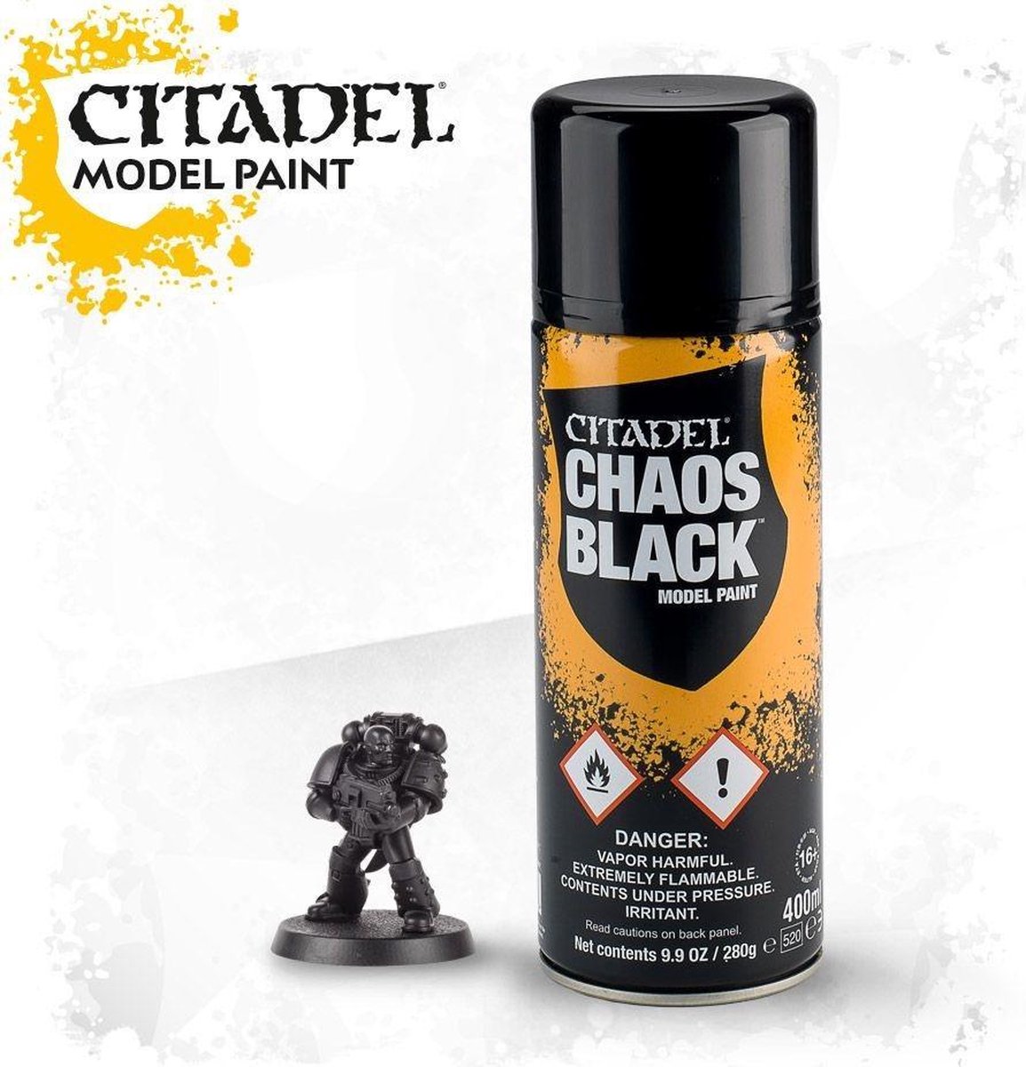 Games Workshop Chaos Black Spray Spuitverf 400ml 1stuk(s)