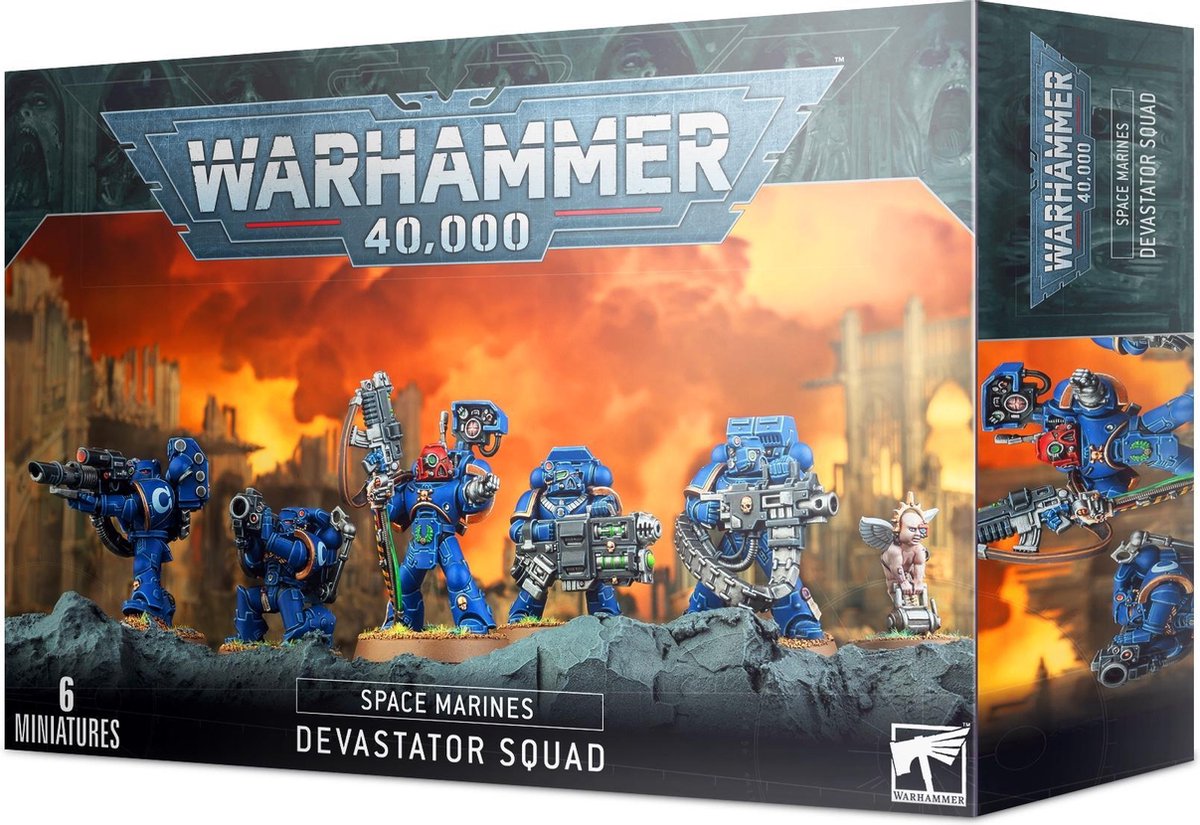 Warhammer 40.000 Adeptus Astartes Space Marines Devastator Squad