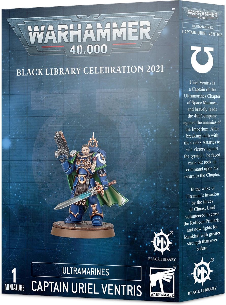 Warhammer 40.000 Space Marines Ultramarines Captain Uriel Ventris