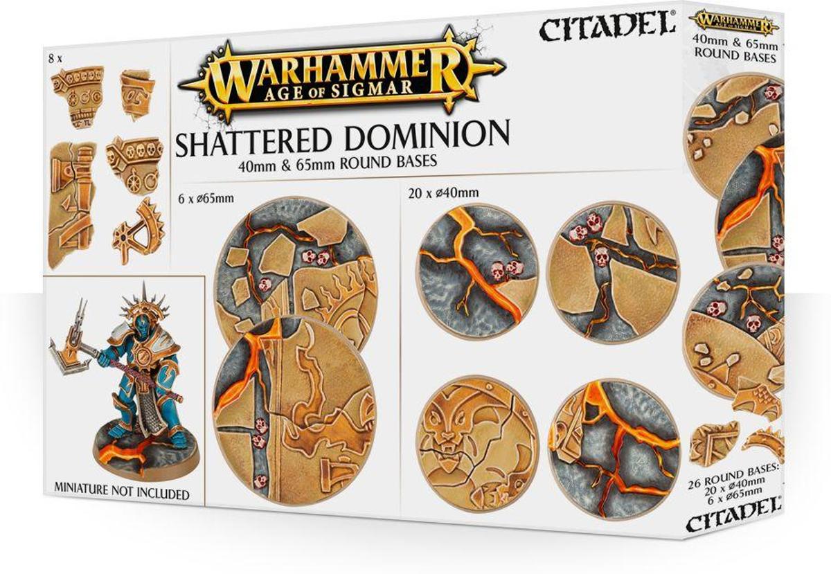 Warhammer Age of Sigmar Shattered Dominion 40mm & 65mm round bases