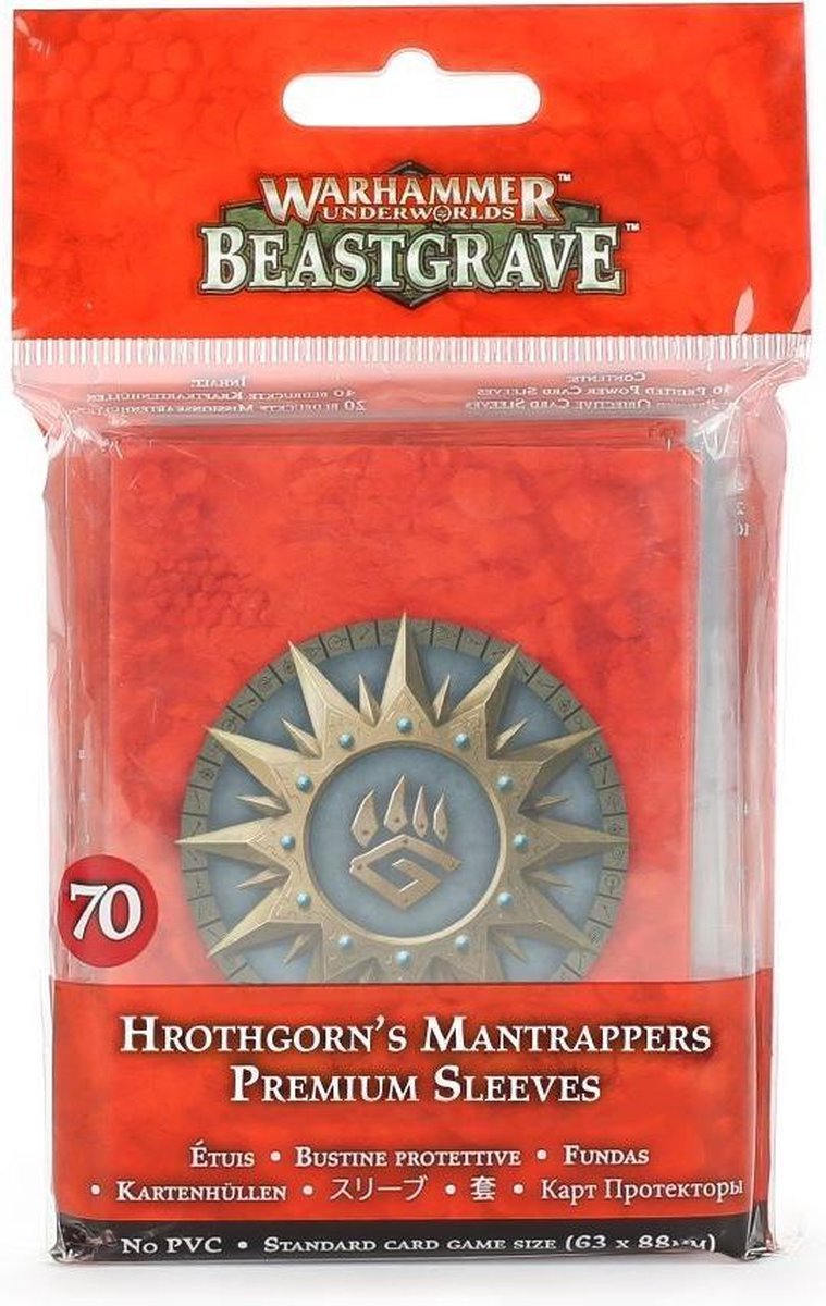 Warhammer Underworlds: Beastgrave - Hrothgorns Mantrappers Premium Sleeves WARHAMMER UNDERWORLDS