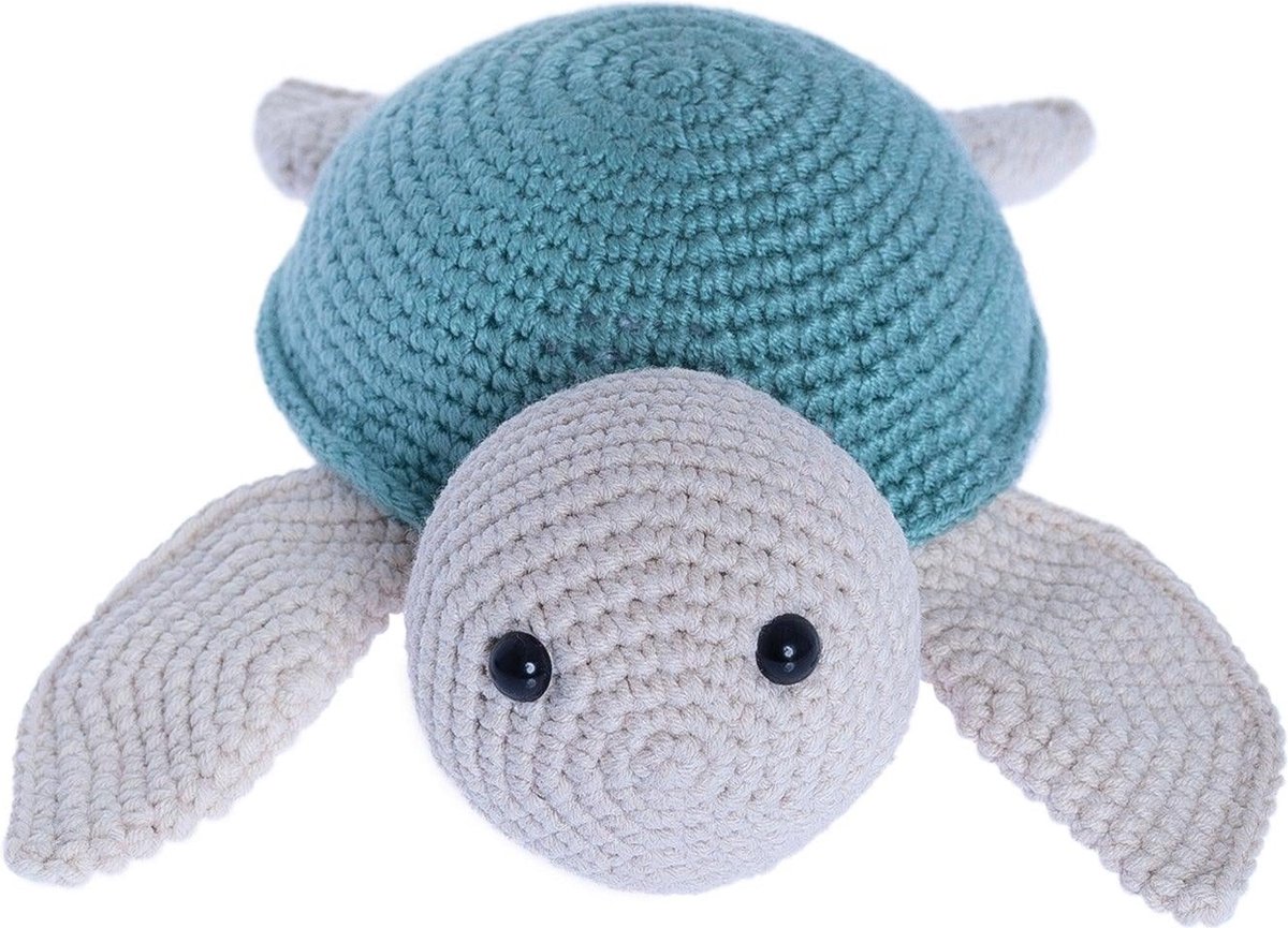 Gami Handmade gehaakte knuffel schildpad Blauw