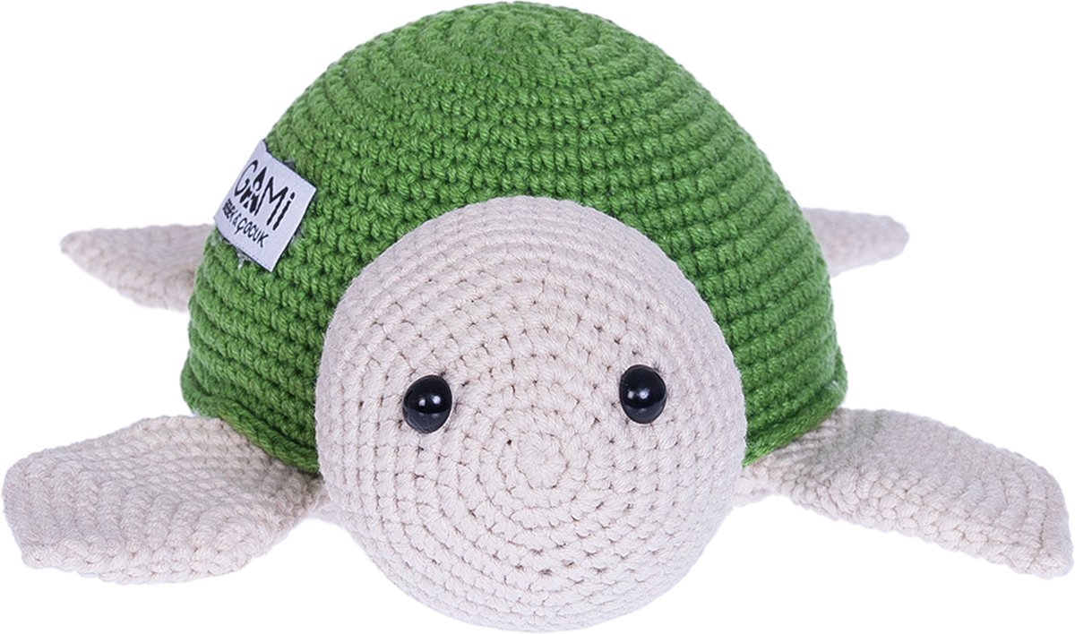 Gami Handmade gehaakte knuffel schildpad Groen