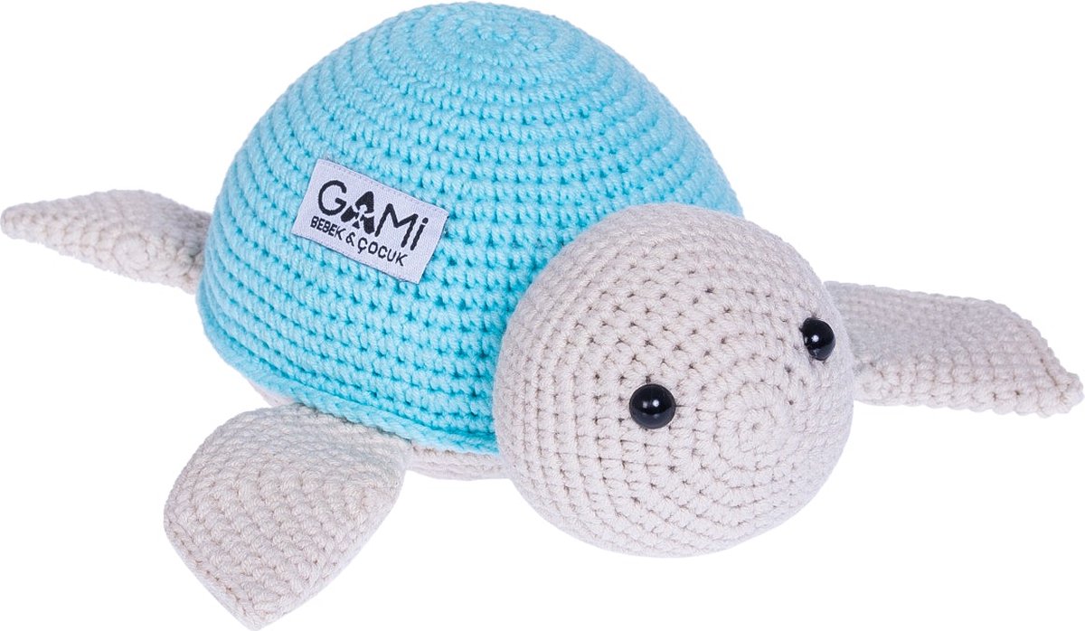 Gami Handmade gehaakte knuffel schildpad Licht blauw