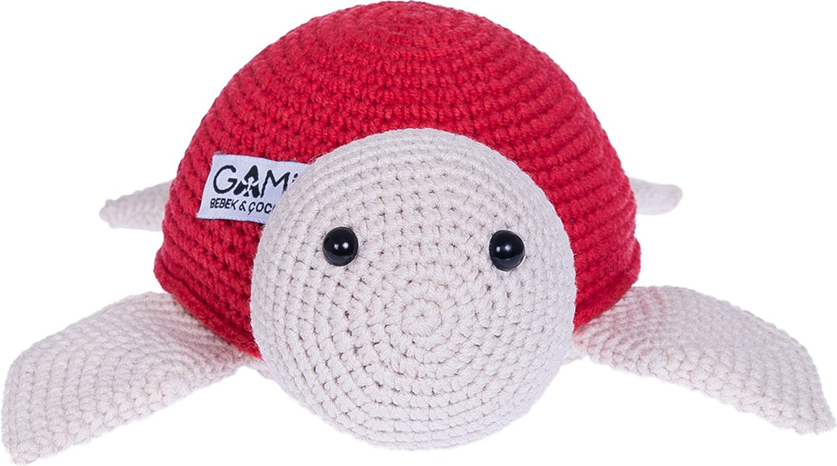 Gami Handmade gehaakte knuffel schildpad Rood