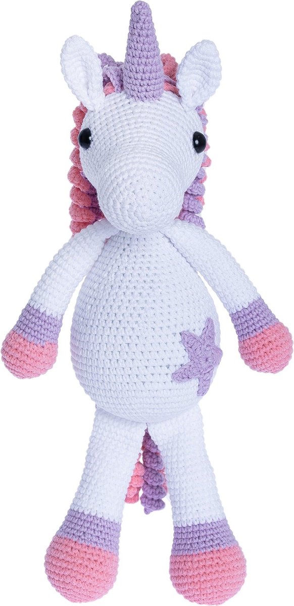 Gami Handmade gehaakte knuffel unicorn Wit