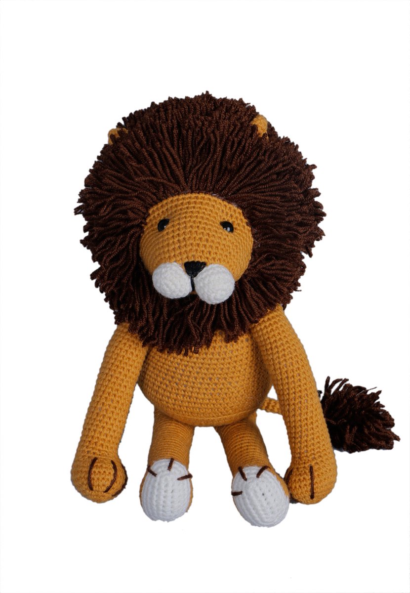 Gami Lion gebreide knuffel handmade