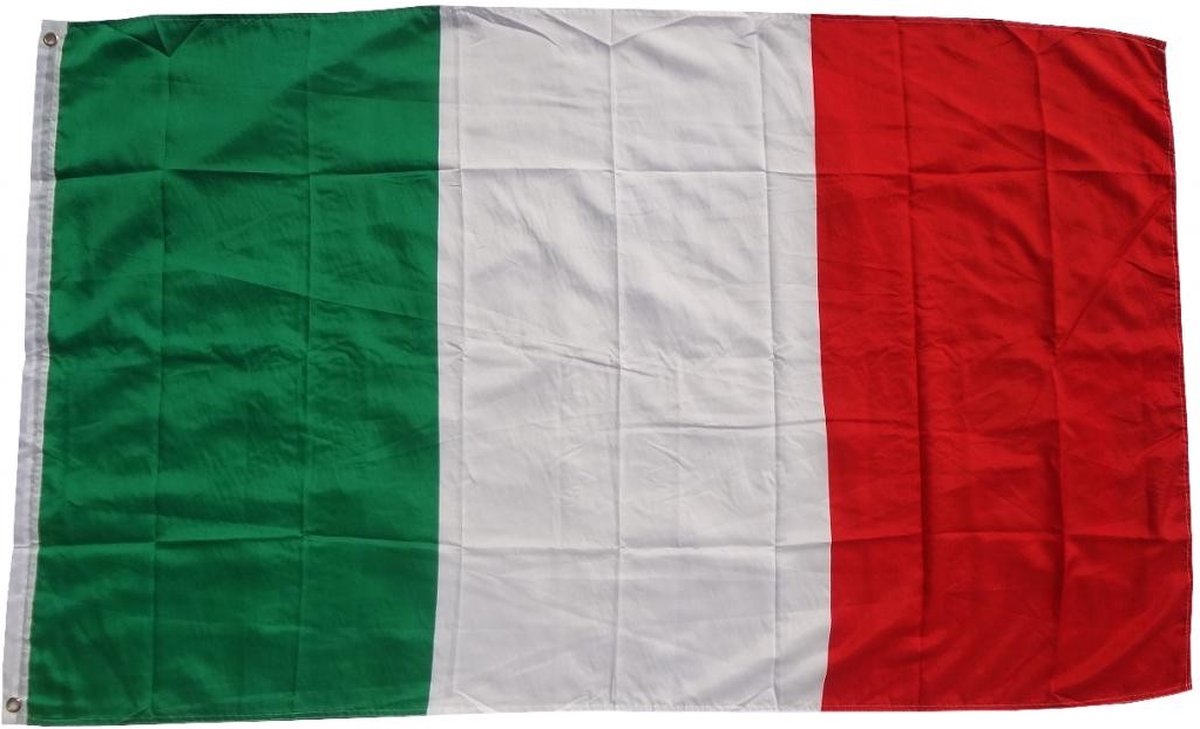 Vlag Italië 90 x 150 cm vlag met 2 oogjes 100 g/m² stofgewicht sisflag voor mast