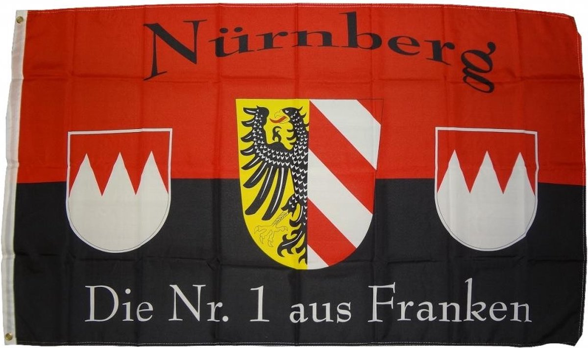 Vlag Neurenberg nr. 1 90 x 150 cm vlag met 2 oogjes 100 g/m² stofgewicht Hissflagge