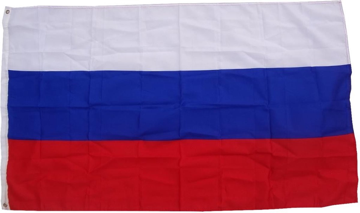 Vlag Rusland 90 x 150 cm vlag met 2 oogjes 100 g/m² stofgewicht sis vlag voor mast