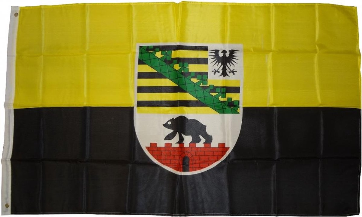 Vlag Saksen-anhalt 250 x 150 cm vlag met 3 oogjes 100 g/m² stofgewicht sissflagge