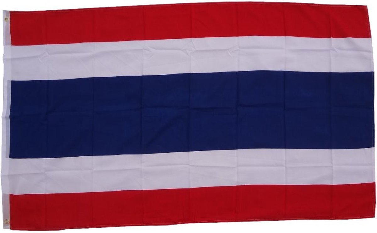 Vlag Thailand 90 x 150 cm vlag met 2 oogjes 100 g/m² stofgewicht sissen