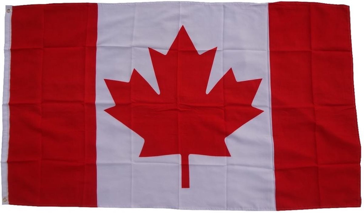 XXL Flag Canada 250 x 150 cm vlag met 3 oogjes 100 g/m² stofgewicht Hissflag mast