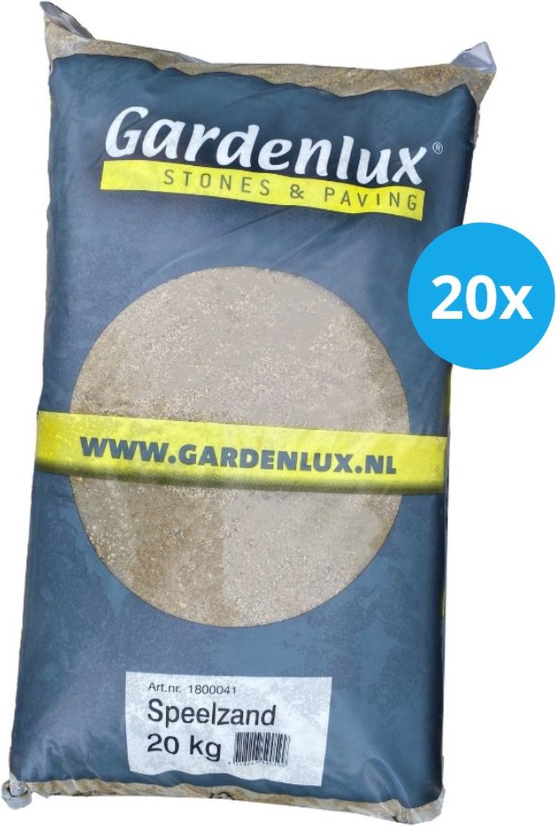 Gardenlux Speelzand - voor Zandbak - Gecertificeerd - Voordeelverpakking 20 x 20 kg