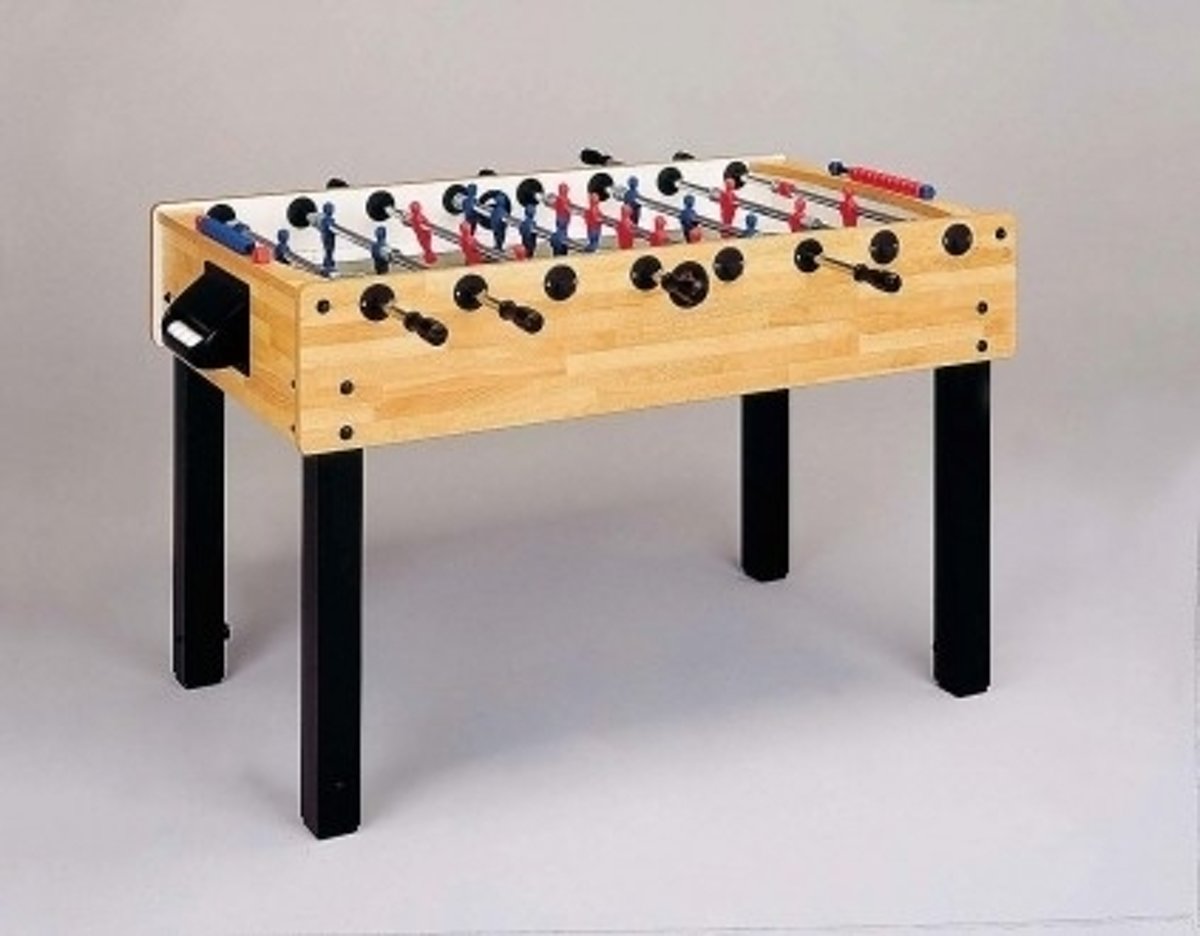   voetbaltafel G-100 Wood met telescopische stangen