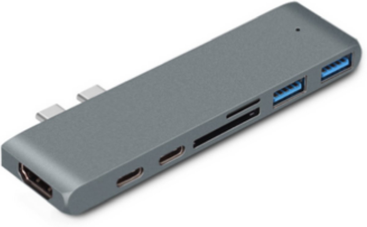 7-in-1 USB C naar HDMI (4K), USB 3.0 Thunderbolt, SD & Micro SD Kaart hub