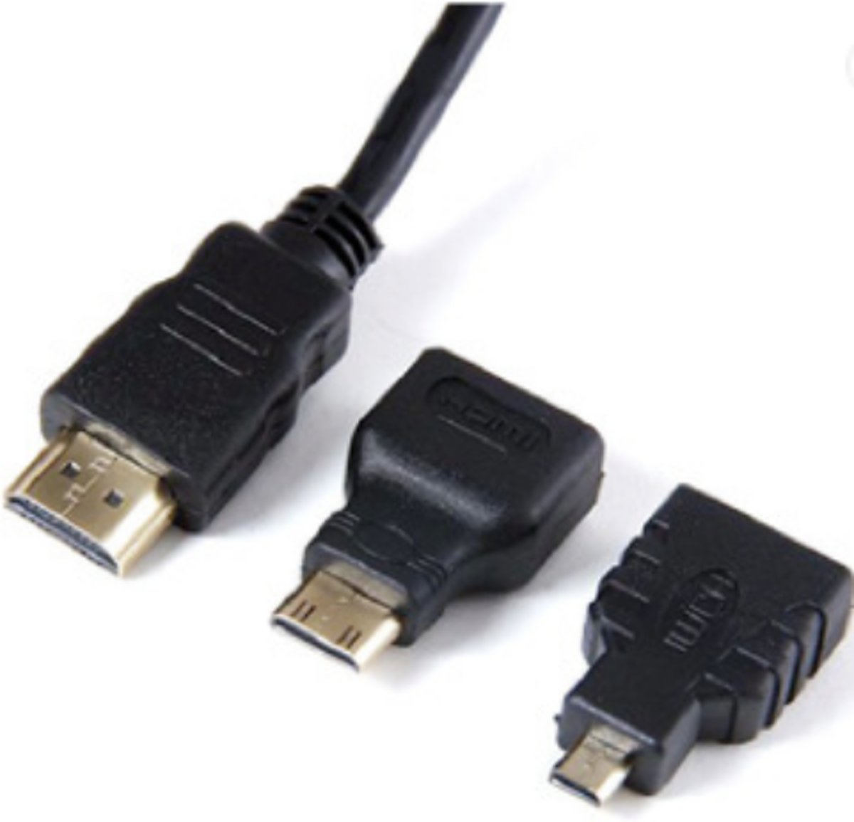 HDMI naar HDMI, Mini HDMI en Micro HDMI adapter set 3-in-1 1080P High Speed