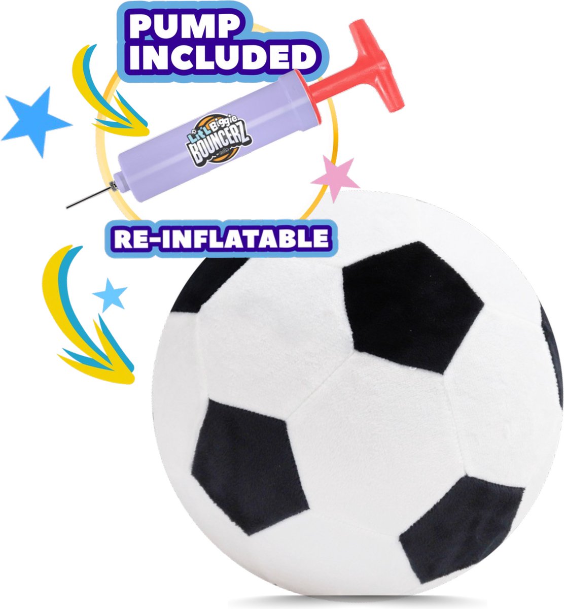 Litl Biggie Bouncerz Voetbal - Opblaasbare speelgoedbal