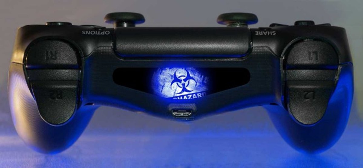 Biohazard – Light bar biohazard skin – PS4 controller lightbar sticker