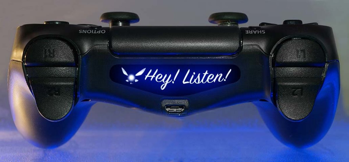 Hey Listen! – Light bar Zelda sticker – PS4 controller skin