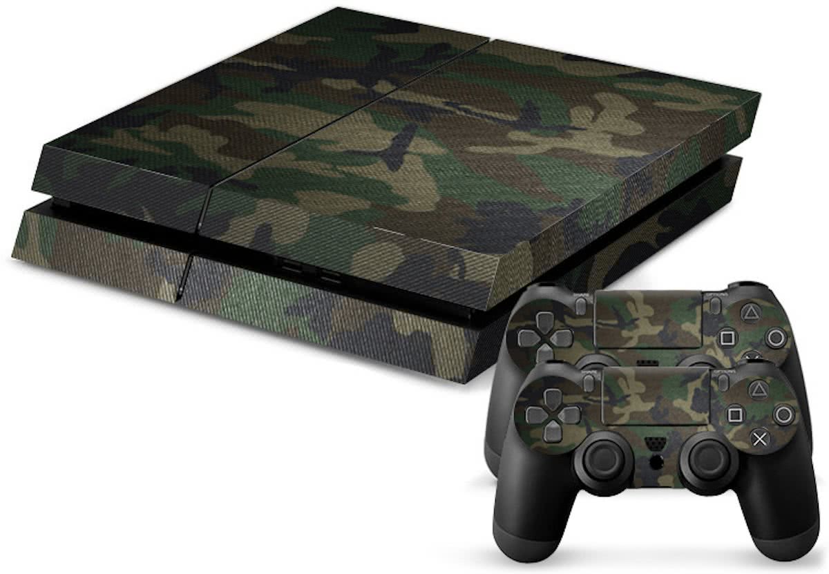 PS4 Leger Camouflage - PlayStation 4 sticker - console skin bundel