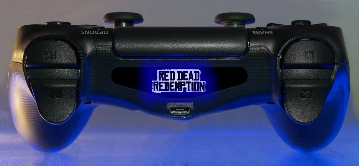 Red Dead Redemption – PlayStation 4 RDR Light bar sticker – PS4 controller lightbar skin