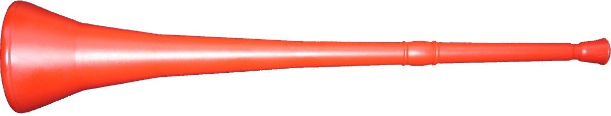 Vuvuzela Oranje toeter 62 cm. 10 stuks. Oranje voetbal EK / WK toeter