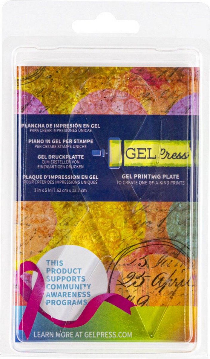 Gel Press Awareness ribbon plate