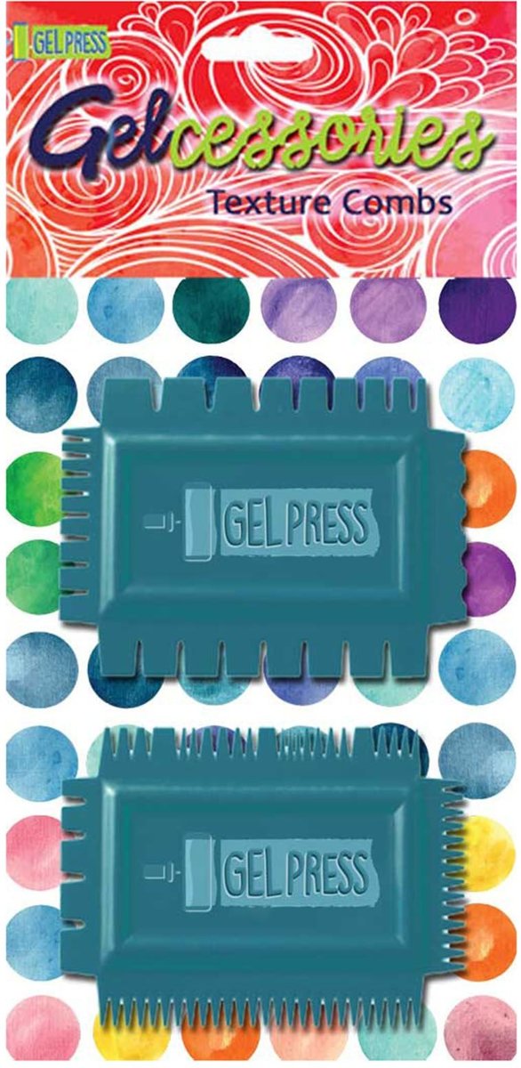 Gel Press Textuurkam Set met 8 Ontwerpen om Unieke Patronen en Prints te Maken